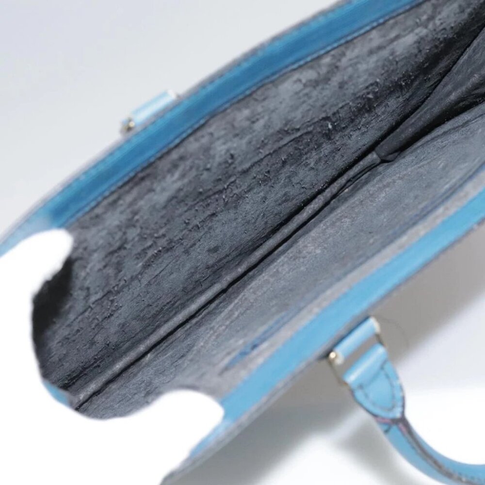 LOUIS VUITTON Epi Sac Plat Hand Bag Blue LV - Picture 13 of 14